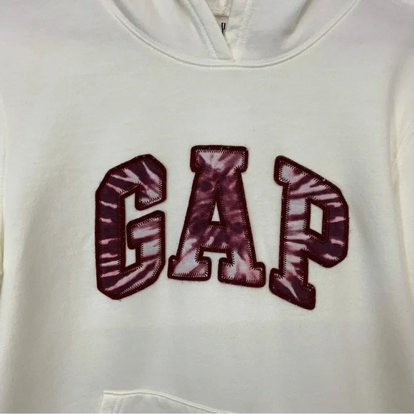 Gap Sweatshirt Womans Large Off White Spell Out Hood Long Sleeve - Picture 2 of 8